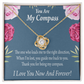 To My Girlfriend My Compass Infinity Knot Necklace Message Card-Express Your Love Gifts