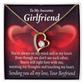 To My Girlfriend My Girlfriend Always Warm My Thoughts Forever Necklace w Message Card-Express Your Love Gifts