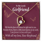 To My Girlfriend My Girlfriend Right Next To You Is My Favorite Place Forever Necklace w Message Card-Express Your Love Gifts