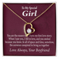To My Girlfriend My Girlfriend The Reason For First Love Story Forever Necklace w Message Card-Express Your Love Gifts