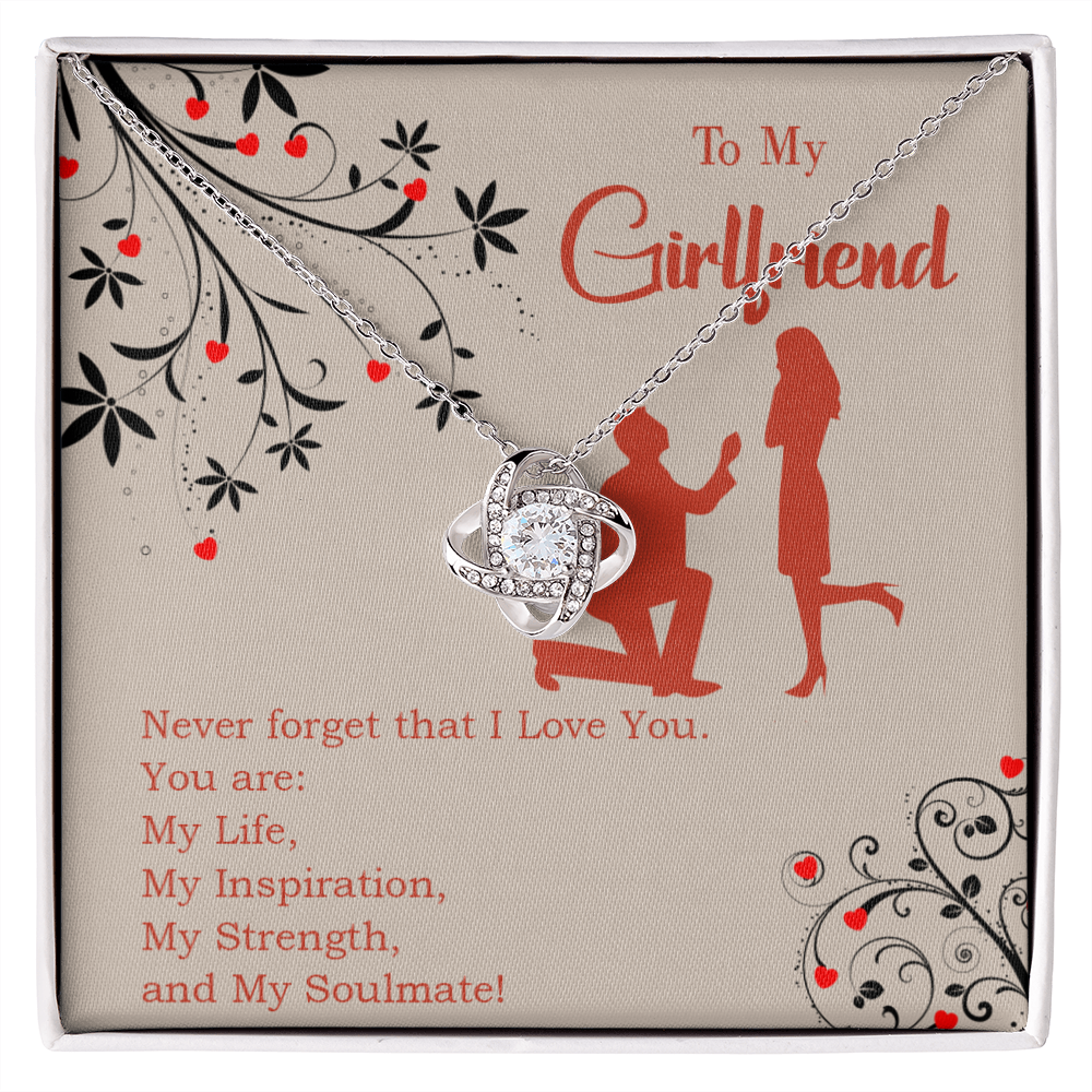 To My Girlfriend My Inspiration Infinity Knot Necklace Message Card-Express Your Love Gifts