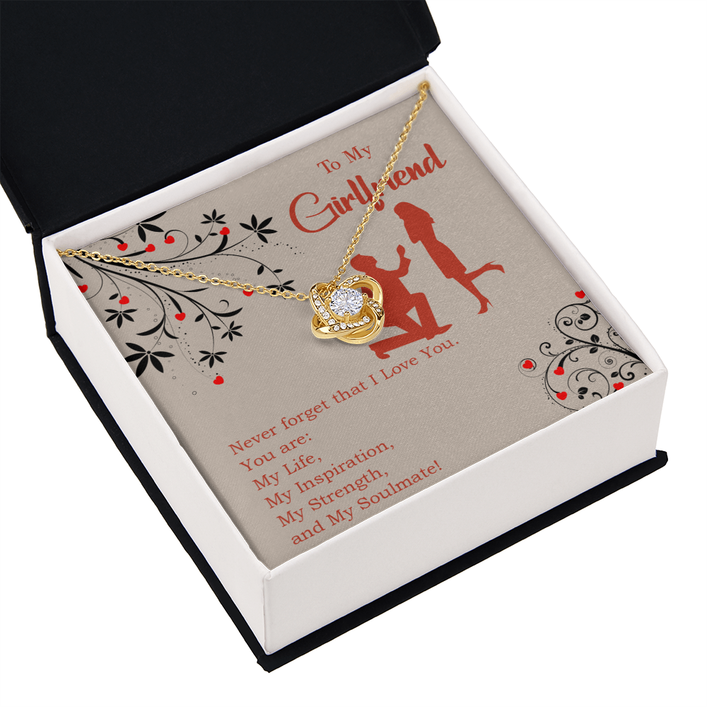 To My Girlfriend My Inspiration Infinity Knot Necklace Message Card-Express Your Love Gifts
