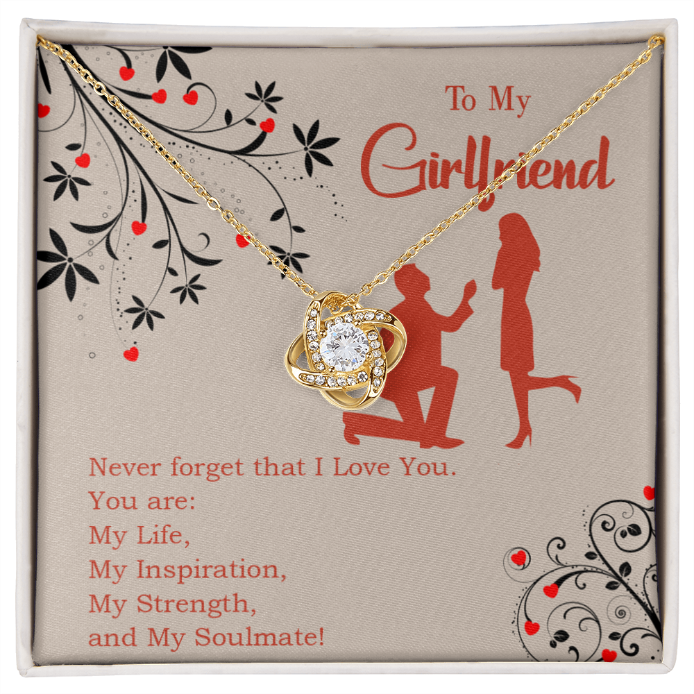 To My Girlfriend My Inspiration Infinity Knot Necklace Message Card-Express Your Love Gifts