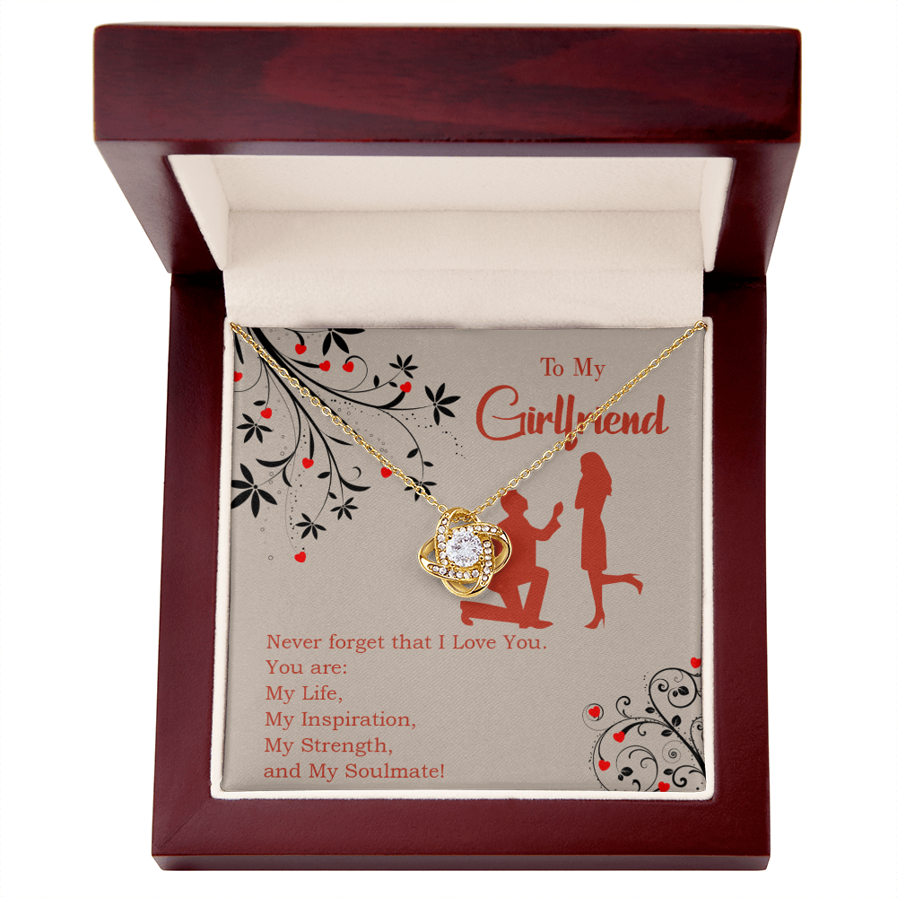 To My Girlfriend My Inspiration Infinity Knot Necklace Message Card-Express Your Love Gifts