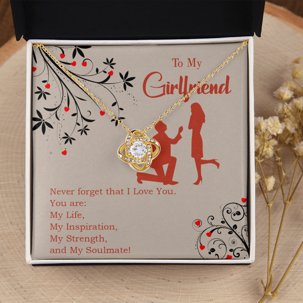 To My Girlfriend My Inspiration Infinity Knot Necklace Message Card-Express Your Love Gifts