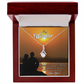 To My Girlfriend My Last Alluring Ribbon Necklace Message Card-Express Your Love Gifts