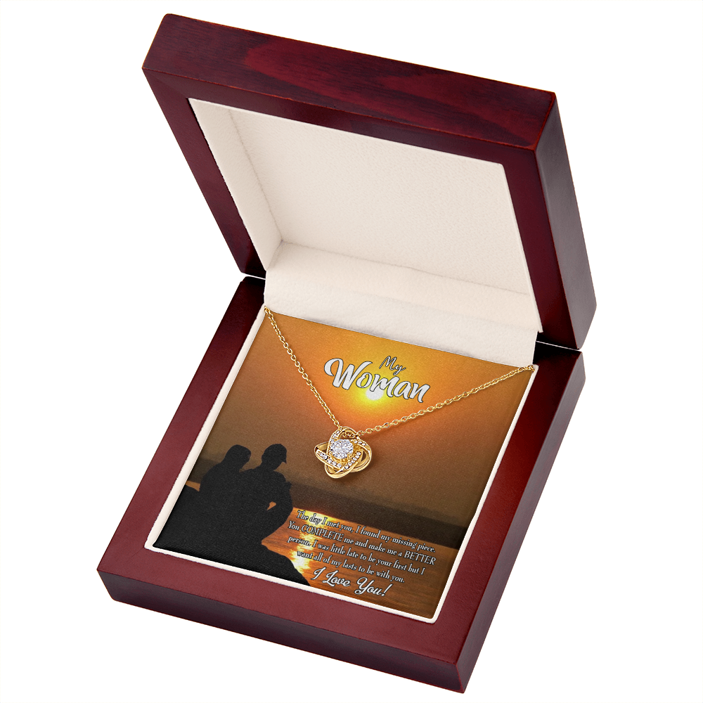 To My Girlfriend My Last Infinity Knot Necklace Message Card-Express Your Love Gifts