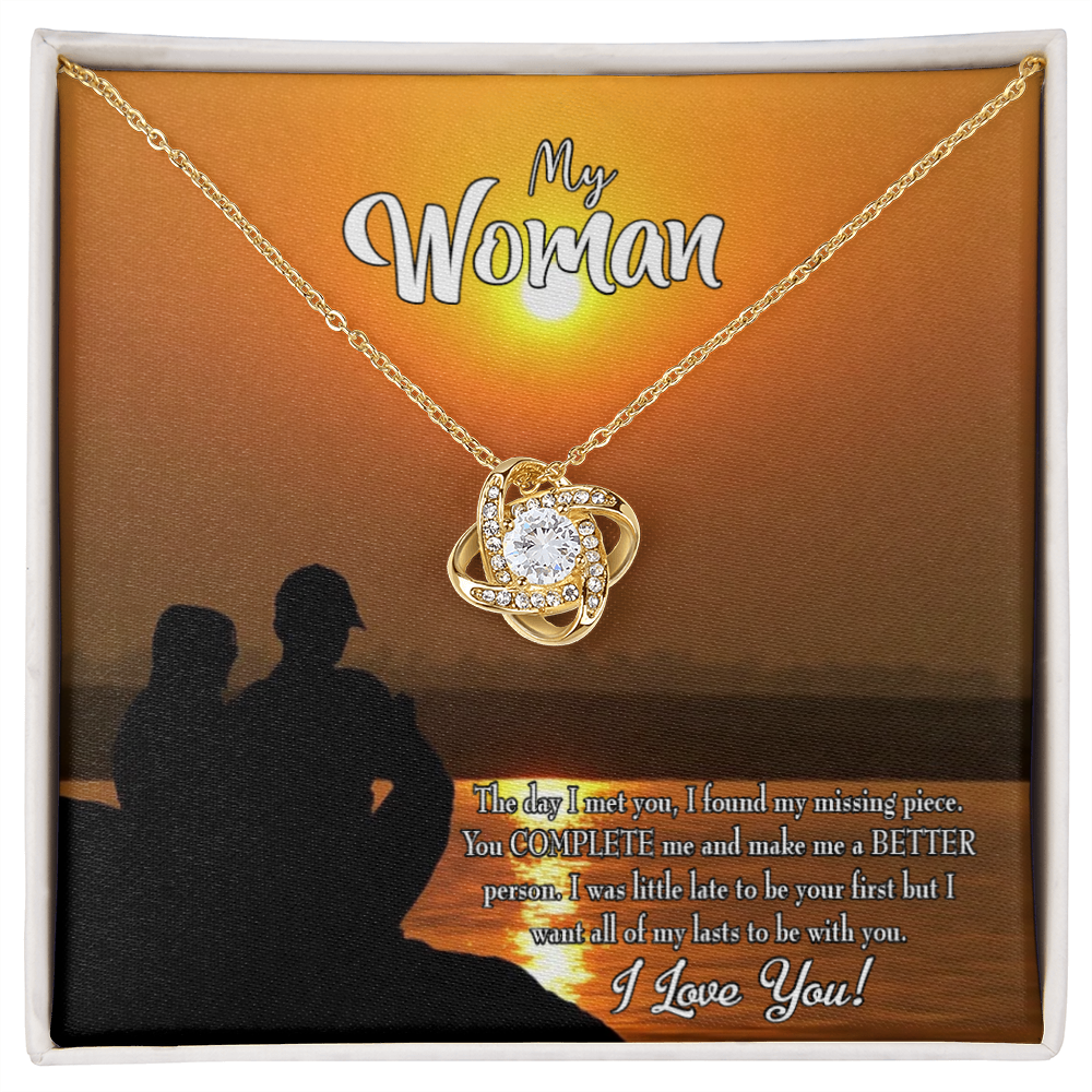 To My Girlfriend My Last Infinity Knot Necklace Message Card-Express Your Love Gifts