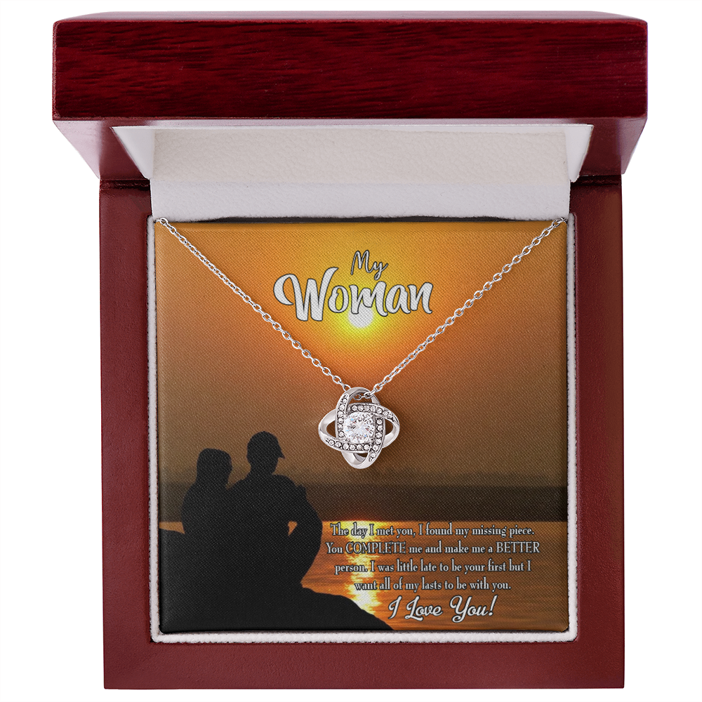 To My Girlfriend My Last Infinity Knot Necklace Message Card-Express Your Love Gifts