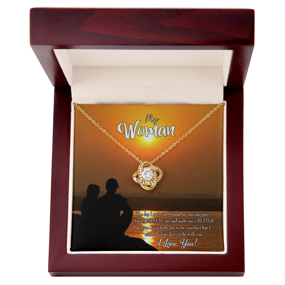 To My Girlfriend My Last Infinity Knot Necklace Message Card-Express Your Love Gifts