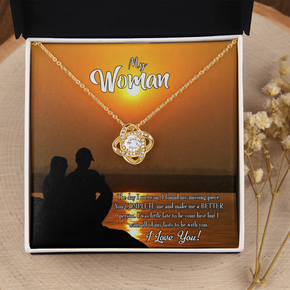 To My Girlfriend My Last Infinity Knot Necklace Message Card-Express Your Love Gifts