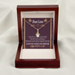 To My Girlfriend My Love Alluring Ribbon Necklace Message Card-Express Your Love Gifts