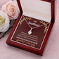 To My Girlfriend My Passion Alluring Ribbon Necklace Message Card-Express Your Love Gifts