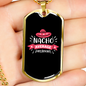To My Girlfriend Nacho Average Girlfriend Necklace Stainless Steel or 18k Gold Dog Tag 24" Chain-Express Your Love Gifts