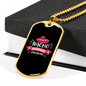 To My Girlfriend Nacho Average Girlfriend Necklace Stainless Steel or 18k Gold Dog Tag 24" Chain-Express Your Love Gifts
