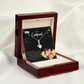 To My Girlfriend Never Forget Alluring Ribbon Necklace Message Card-Express Your Love Gifts