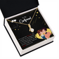 To My Girlfriend Never Forget Alluring Ribbon Necklace Message Card-Express Your Love Gifts