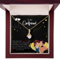 To My Girlfriend Never Forget Alluring Ribbon Necklace Message Card-Express Your Love Gifts