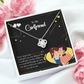 To My Girlfriend Never Forget Infinity Knot Necklace Message Card-Express Your Love Gifts