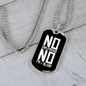 To My Girlfriend No Girlfriend Necklace Stainless Steel or 18k Gold Dog Tag 24" Chain-Express Your Love Gifts