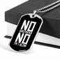 To My Girlfriend No Girlfriend Necklace Stainless Steel or 18k Gold Dog Tag 24" Chain-Express Your Love Gifts