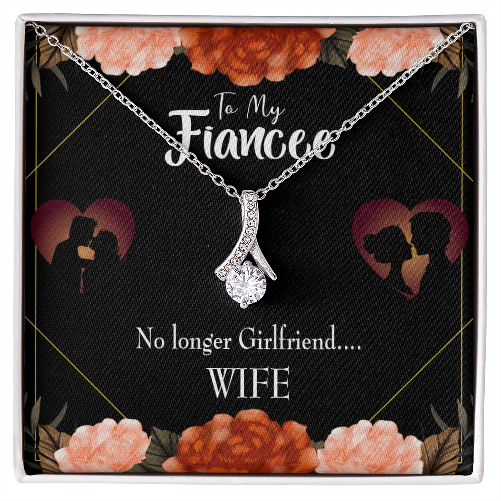 To My Girlfriend No Longer Alluring Ribbon Necklace Message Card-Express Your Love Gifts