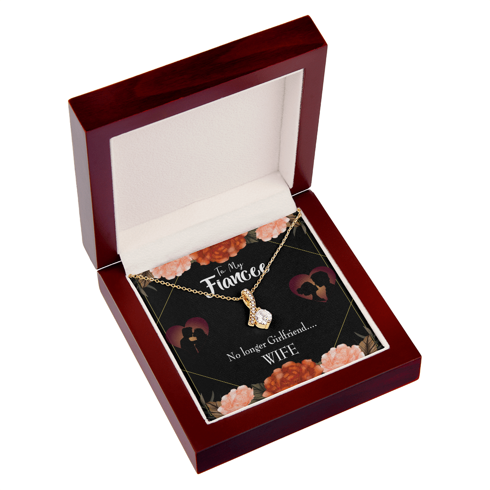To My Girlfriend No Longer Alluring Ribbon Necklace Message Card-Express Your Love Gifts