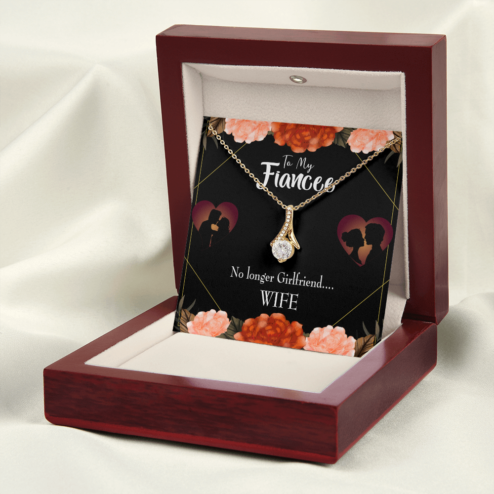 To My Girlfriend No Longer Alluring Ribbon Necklace Message Card-Express Your Love Gifts