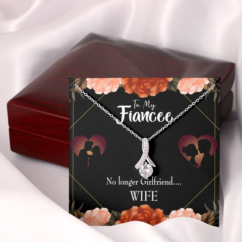 To My Girlfriend No Longer Alluring Ribbon Necklace Message Card-Express Your Love Gifts