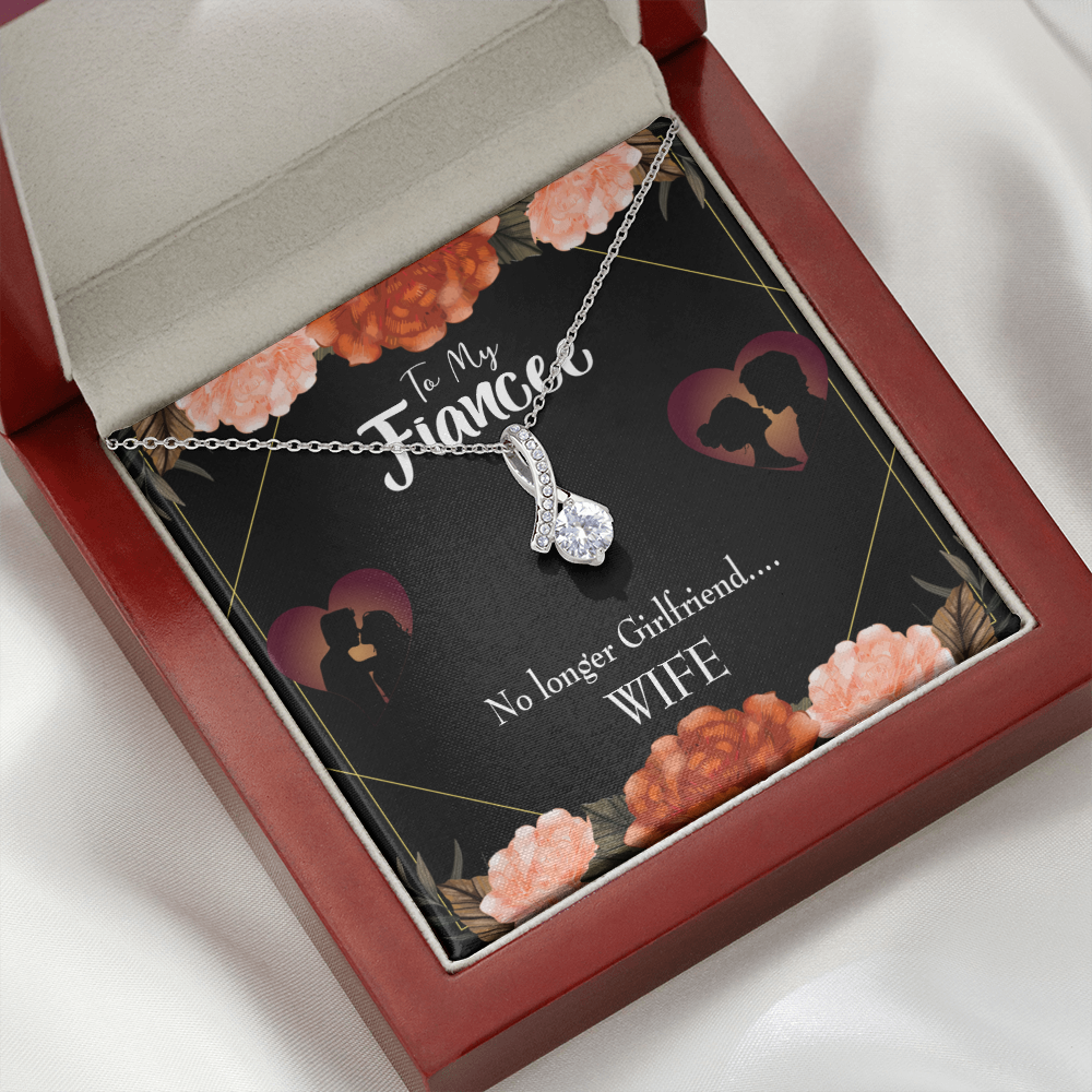 To My Girlfriend No Longer Alluring Ribbon Necklace Message Card-Express Your Love Gifts