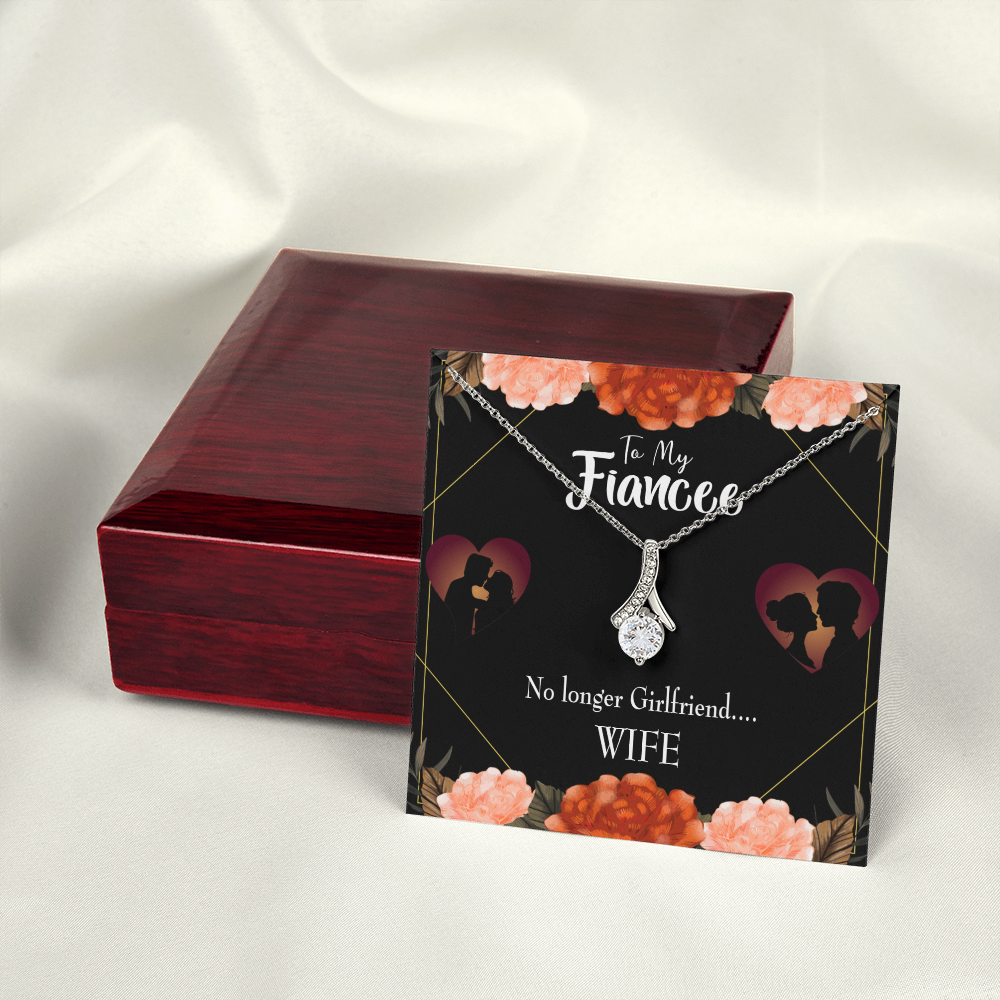 To My Girlfriend No Longer Alluring Ribbon Necklace Message Card-Express Your Love Gifts