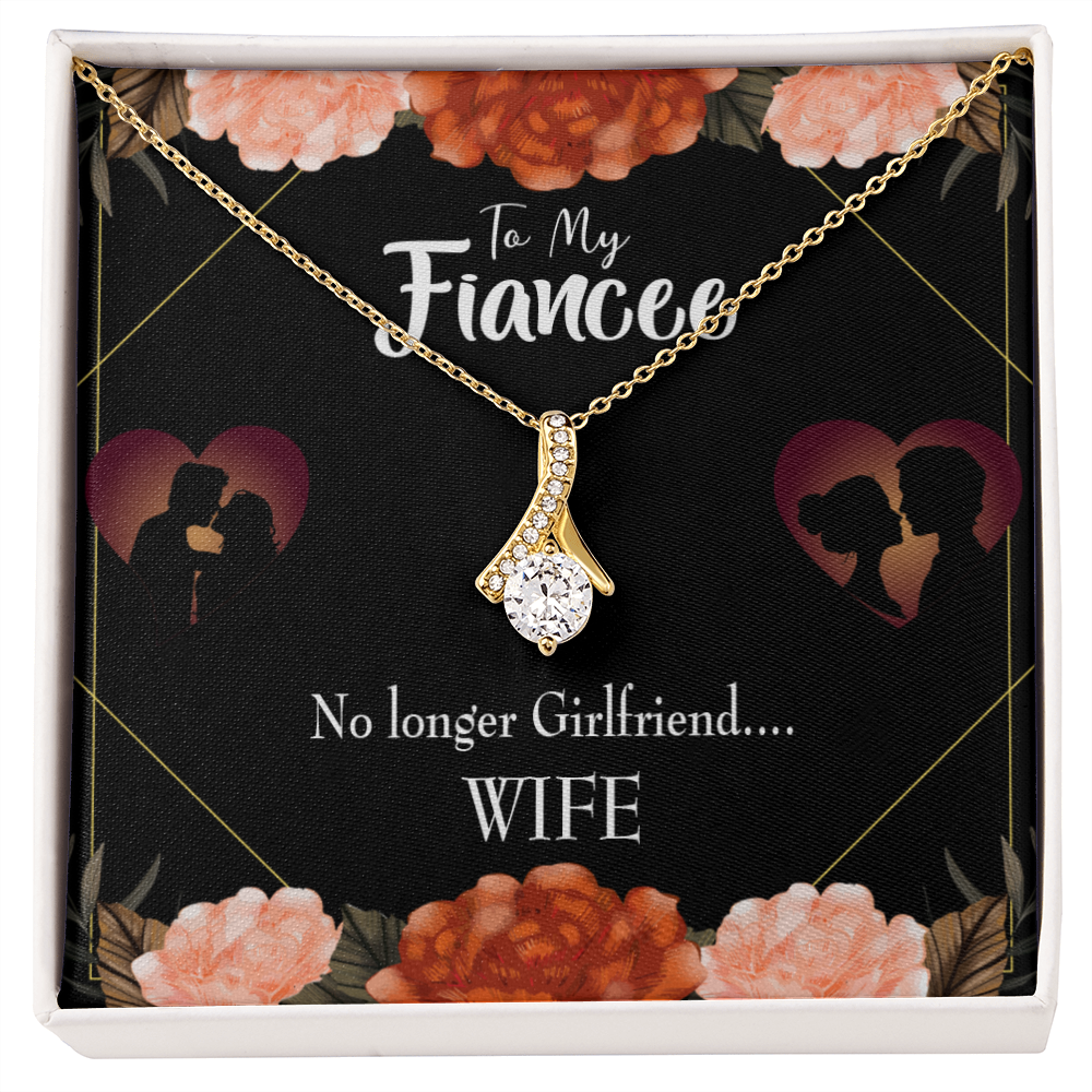 To My Girlfriend No Longer Alluring Ribbon Necklace Message Card-Express Your Love Gifts