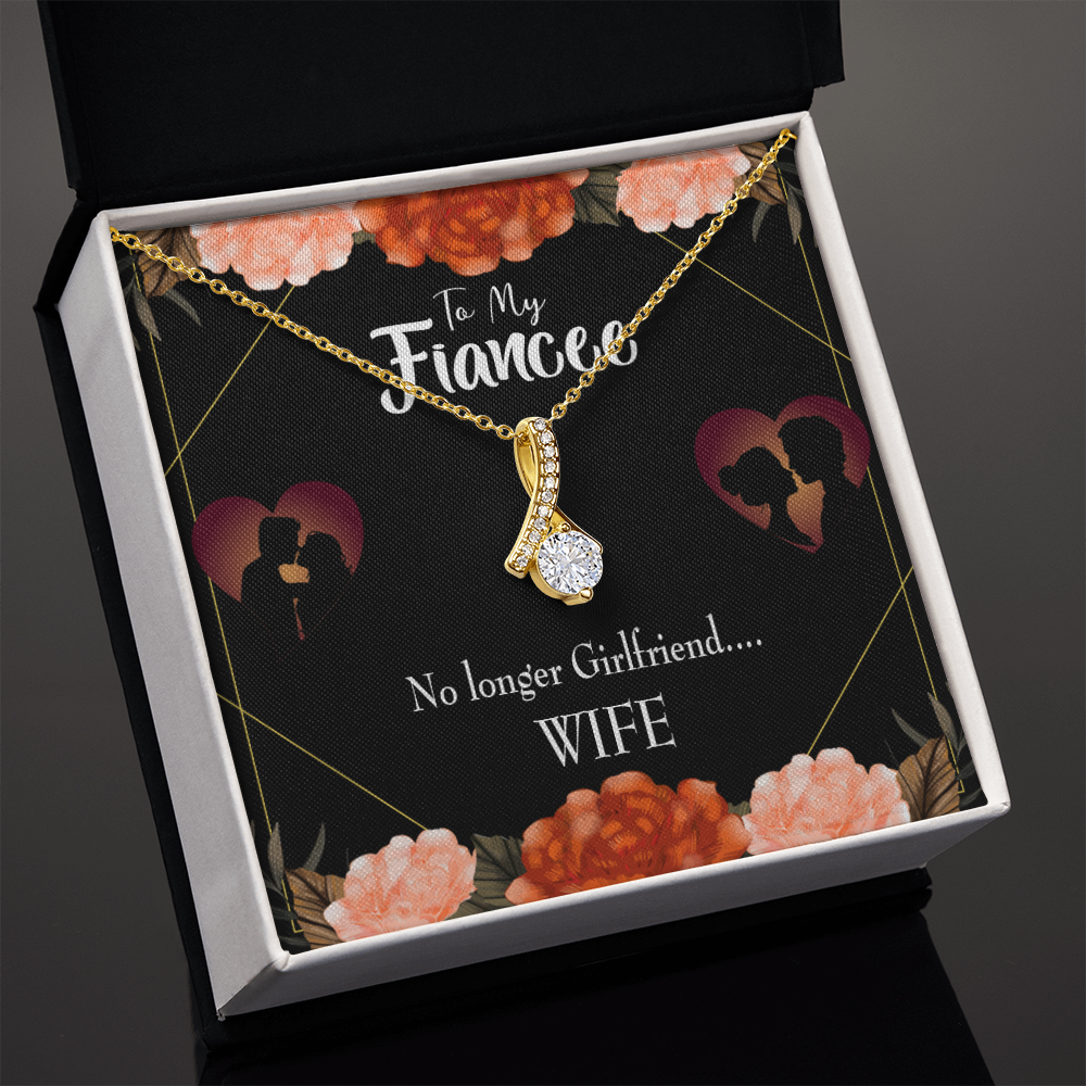 To My Girlfriend No Longer Alluring Ribbon Necklace Message Card-Express Your Love Gifts