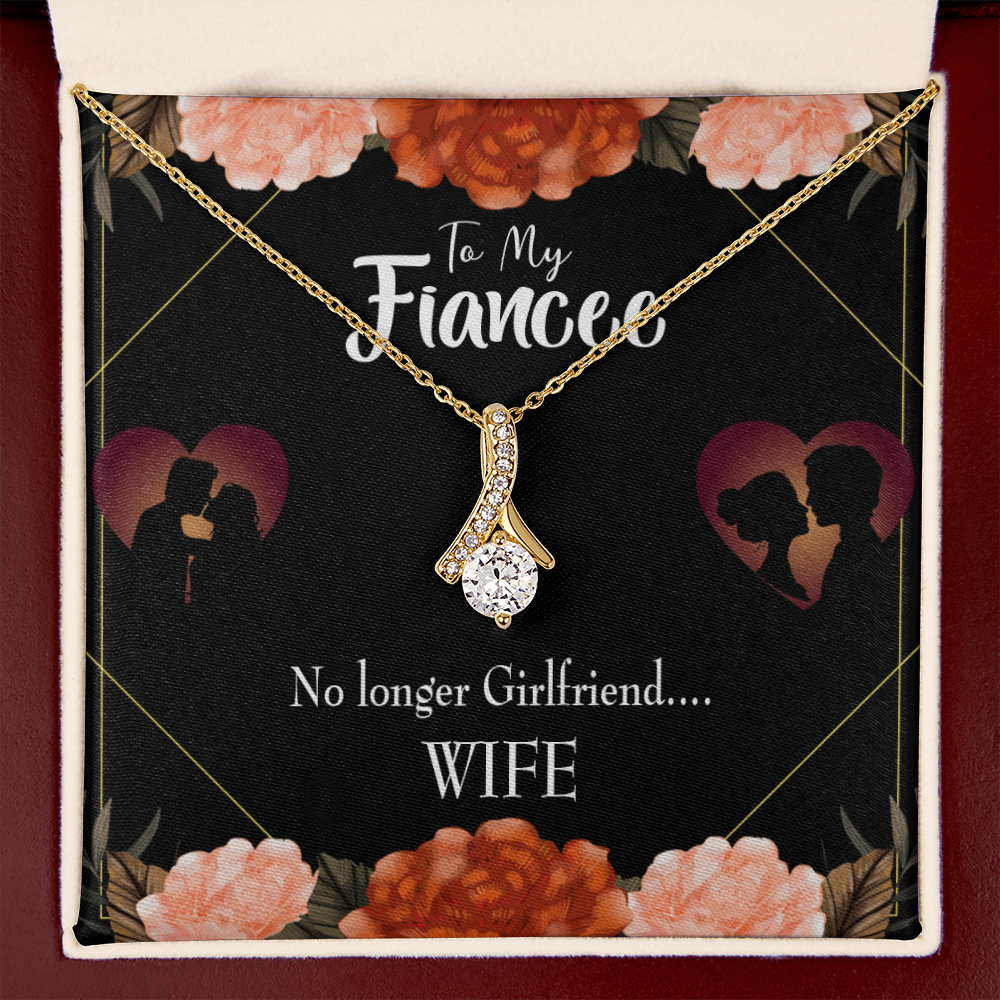To My Girlfriend No Longer Alluring Ribbon Necklace Message Card-Express Your Love Gifts