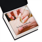 To My Girlfriend No Longer Girlfriend Alluring Ribbon Necklace Message Card-Express Your Love Gifts