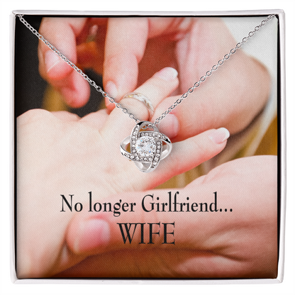 To My Girlfriend No Longer Girlfriend Infinity Knot Necklace Message Card-Express Your Love Gifts