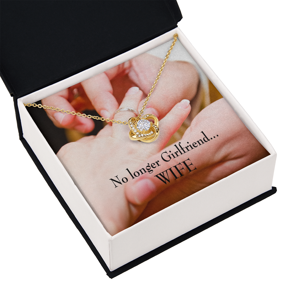 To My Girlfriend No Longer Girlfriend Infinity Knot Necklace Message Card-Express Your Love Gifts