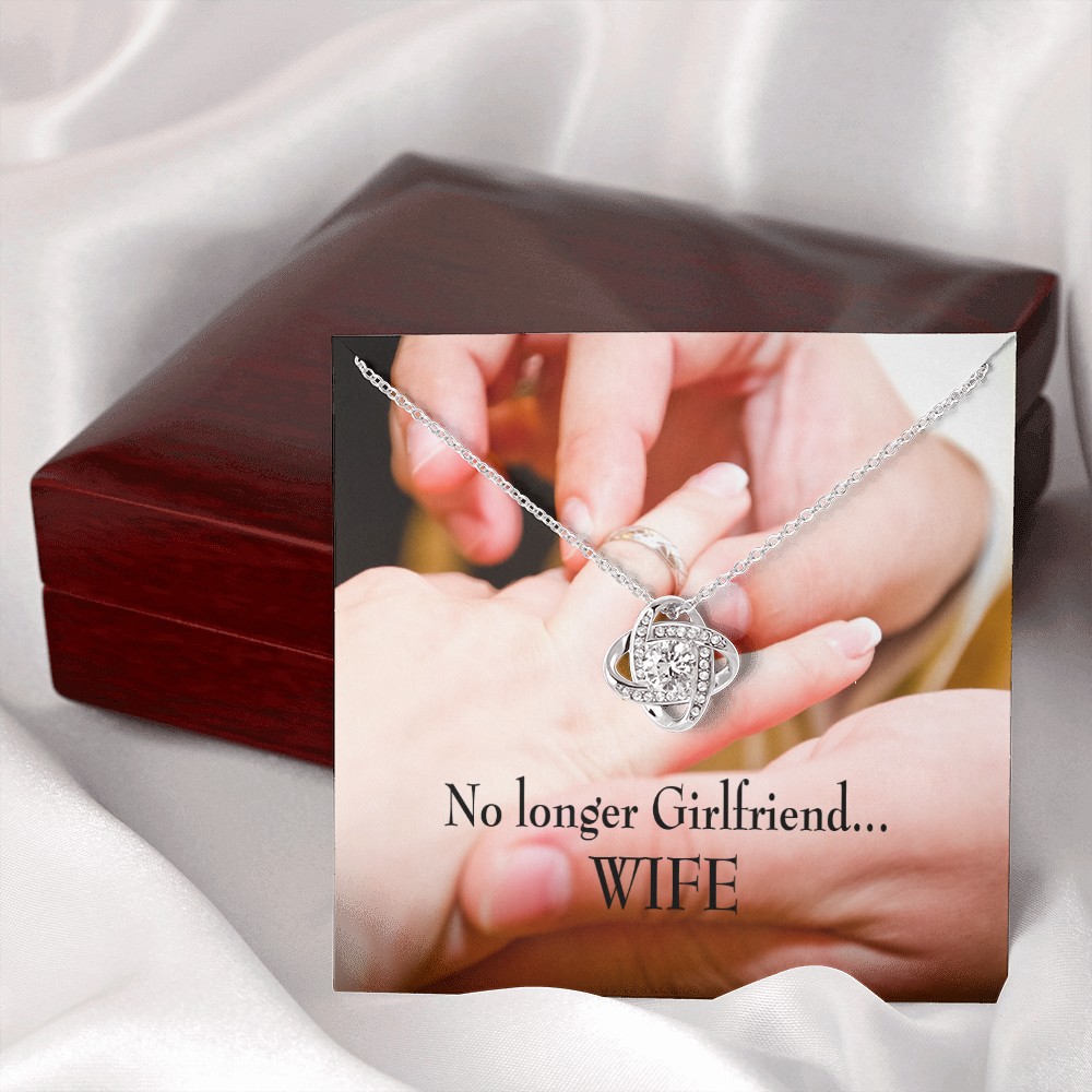 To My Girlfriend No Longer Girlfriend Infinity Knot Necklace Message Card-Express Your Love Gifts