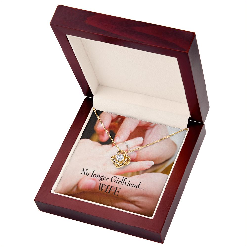 To My Girlfriend No Longer Girlfriend Infinity Knot Necklace Message Card-Express Your Love Gifts