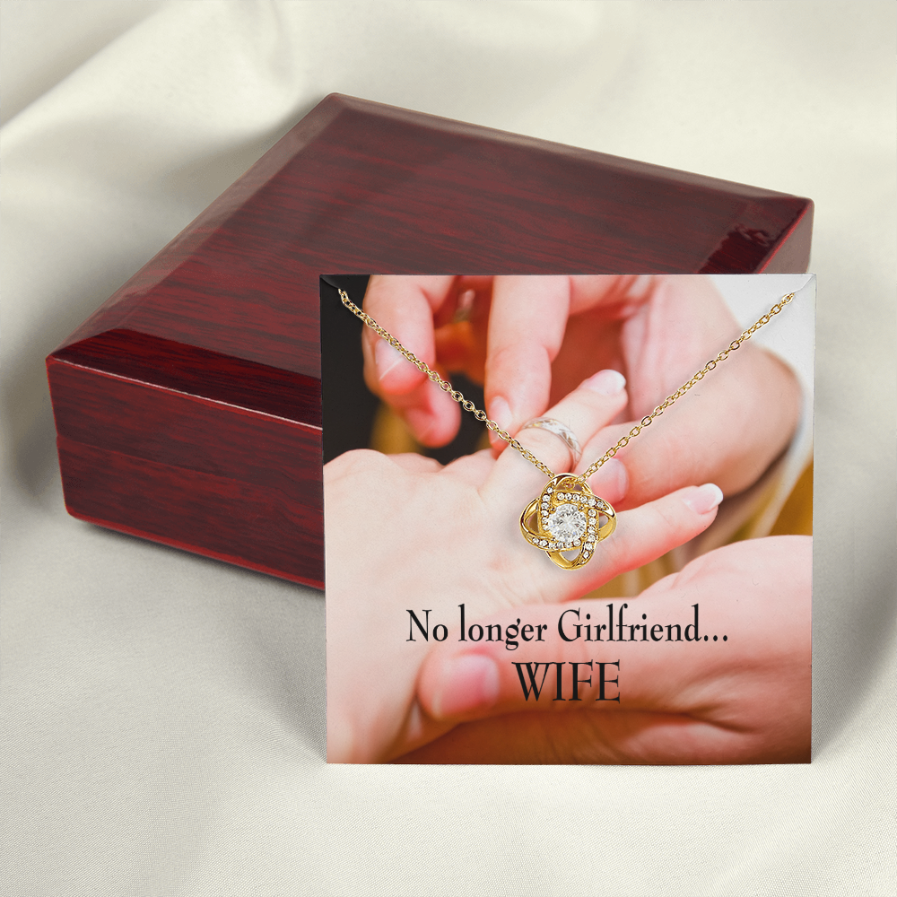 To My Girlfriend No Longer Girlfriend Infinity Knot Necklace Message Card-Express Your Love Gifts