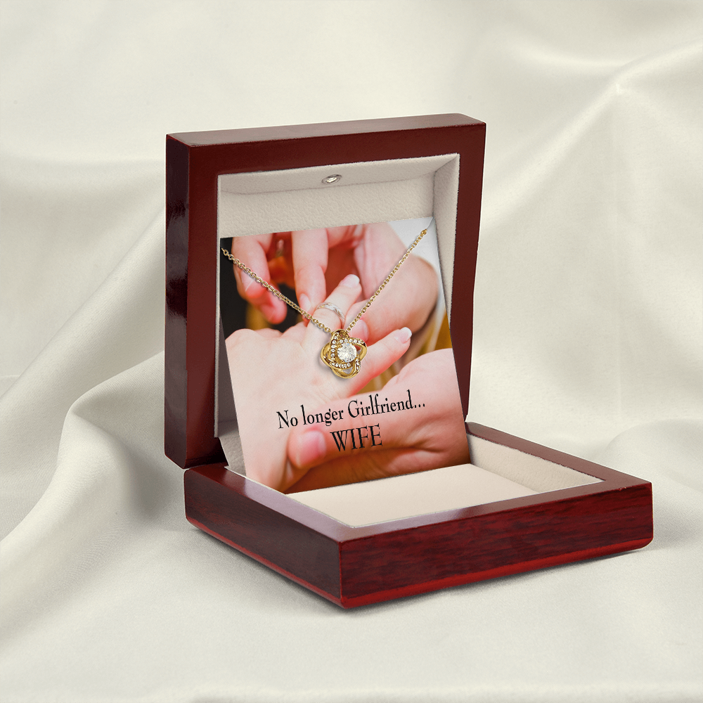 To My Girlfriend No Longer Girlfriend Infinity Knot Necklace Message Card-Express Your Love Gifts