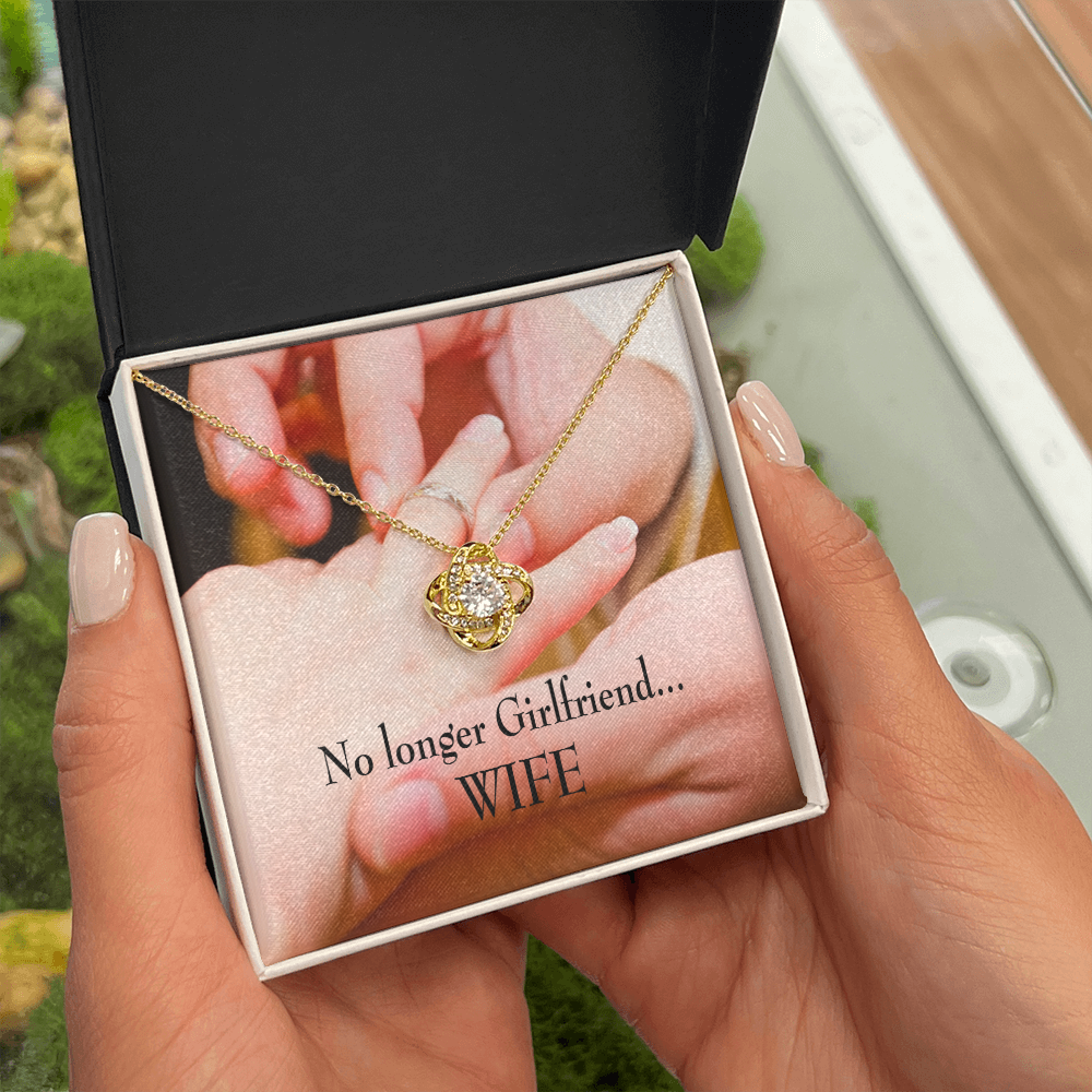 To My Girlfriend No Longer Girlfriend Infinity Knot Necklace Message Card-Express Your Love Gifts