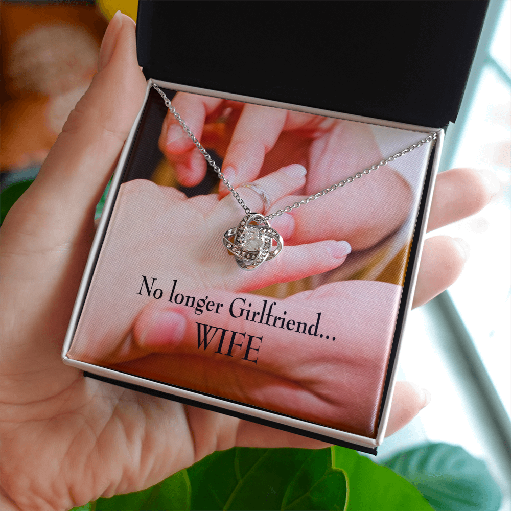 To My Girlfriend No Longer Girlfriend Infinity Knot Necklace Message Card-Express Your Love Gifts