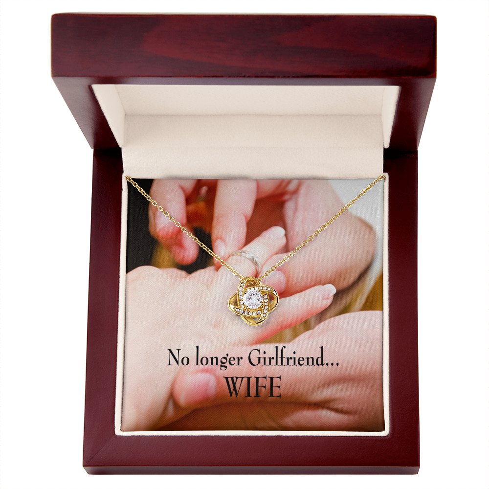 To My Girlfriend No Longer Girlfriend Infinity Knot Necklace Message Card-Express Your Love Gifts