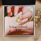 To My Girlfriend No Longer Girlfriend Infinity Knot Necklace Message Card-Express Your Love Gifts
