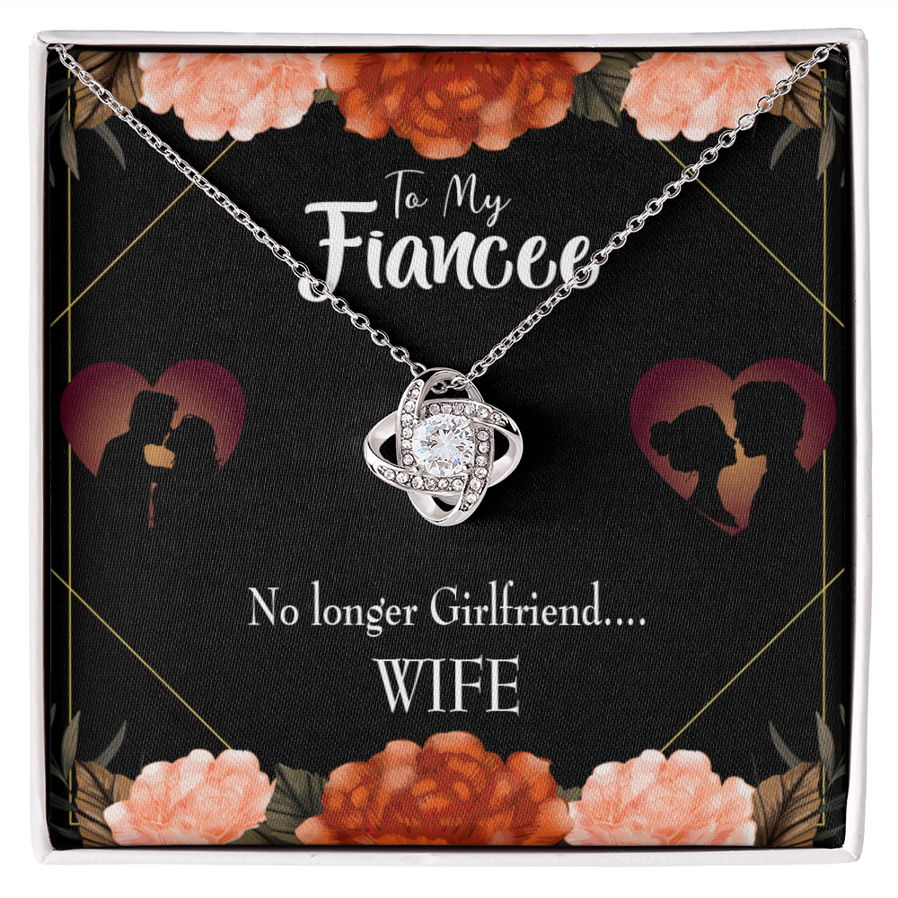 To My Girlfriend No Longer Infinity Knot Necklace Message Card-Express Your Love Gifts