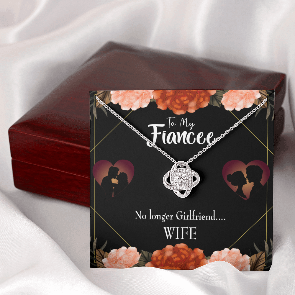 To My Girlfriend No Longer Infinity Knot Necklace Message Card-Express Your Love Gifts