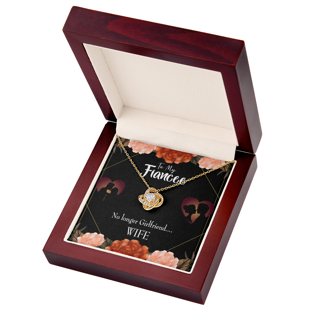 To My Girlfriend No Longer Infinity Knot Necklace Message Card-Express Your Love Gifts