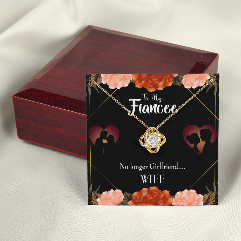 To My Girlfriend No Longer Infinity Knot Necklace Message Card-Express Your Love Gifts