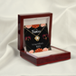To My Girlfriend No Longer Infinity Knot Necklace Message Card-Express Your Love Gifts